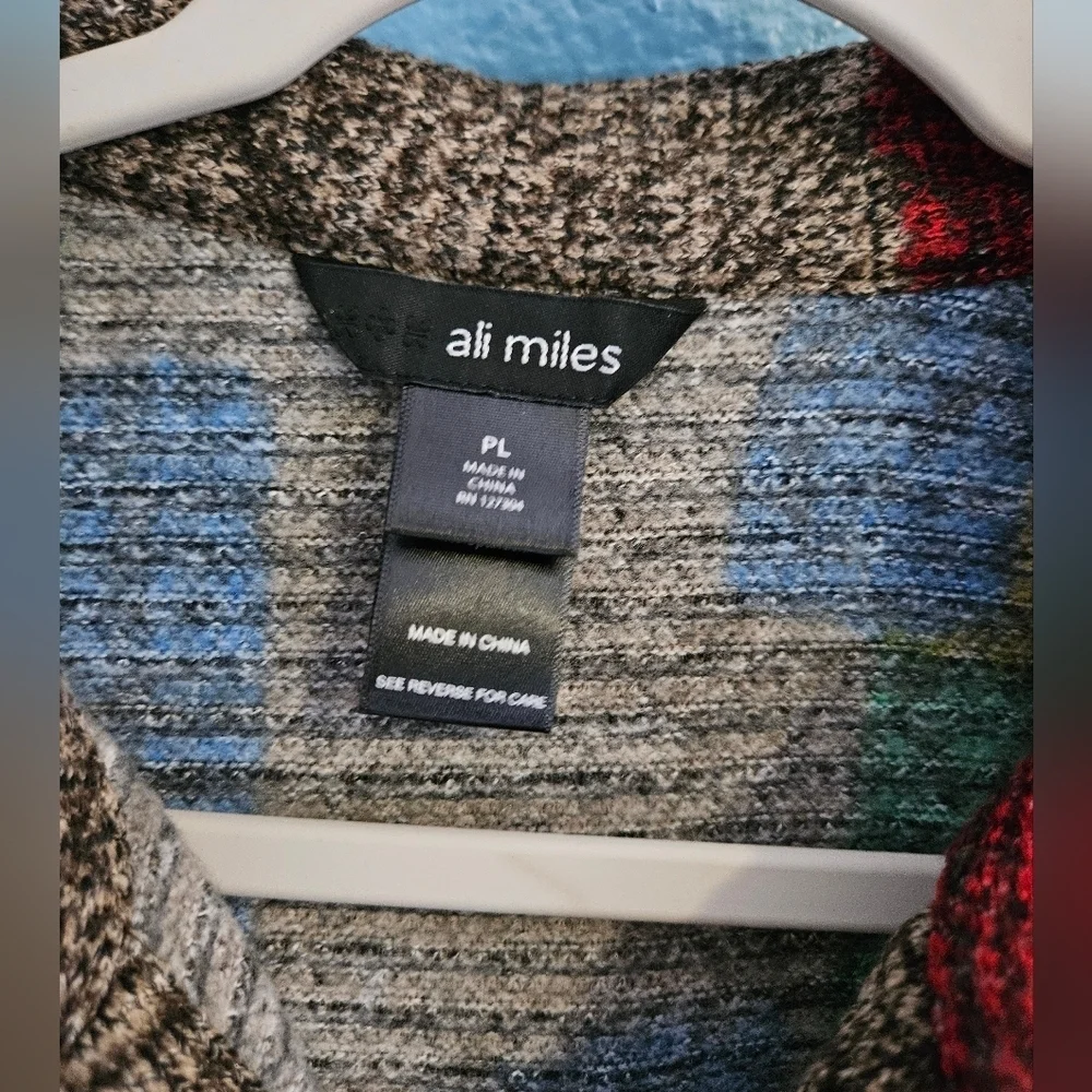 Ali Miles Colorful Patchwork Button-Up Jacket - Picture 2 of 6